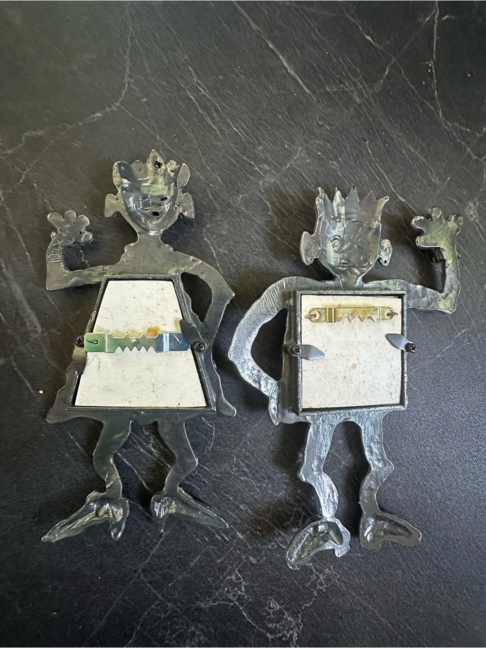 Whimsical Picture Frame Pair - Silver